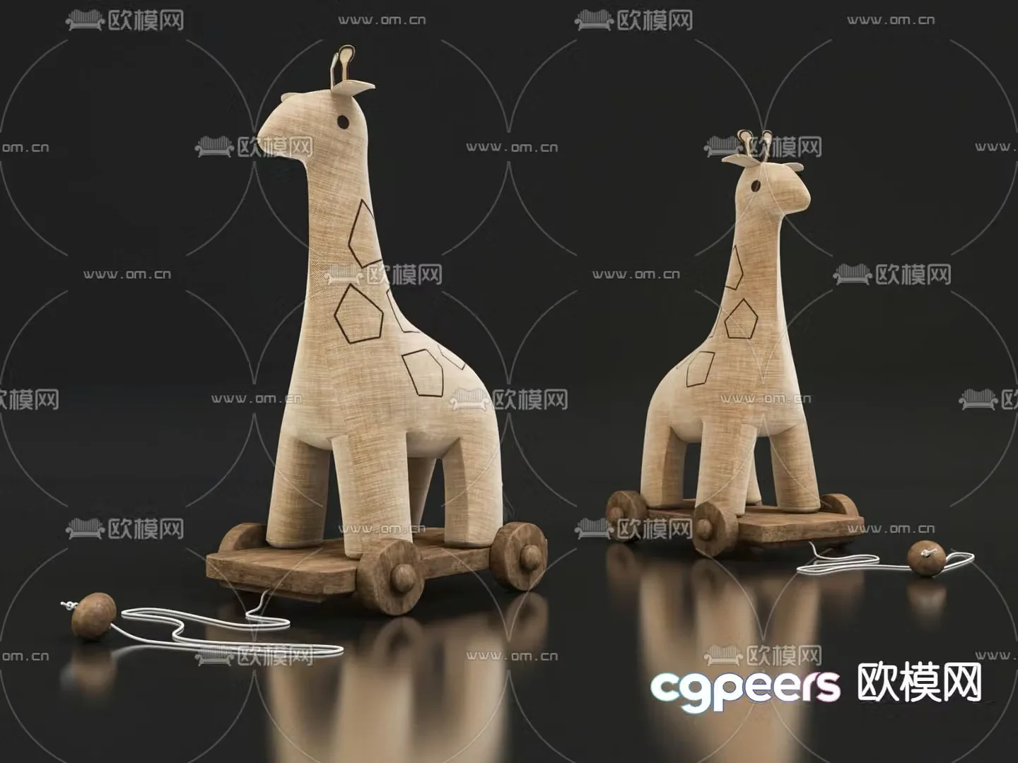 Modern giraffe doll toy doll 3d model