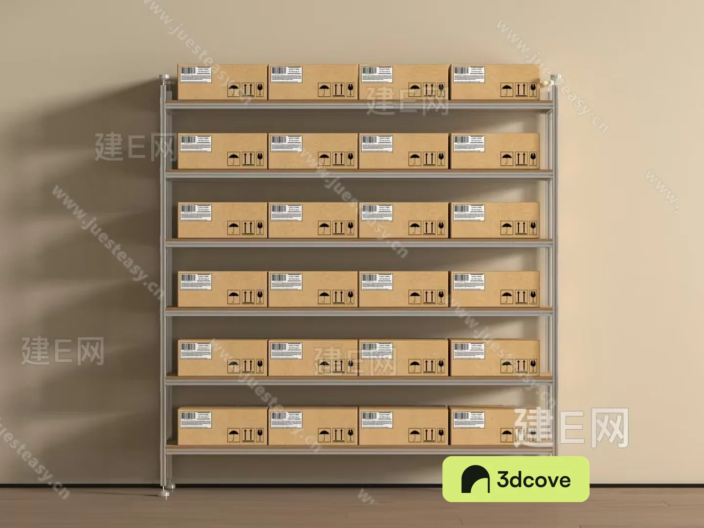 A Shelving Unit Made Of Metal