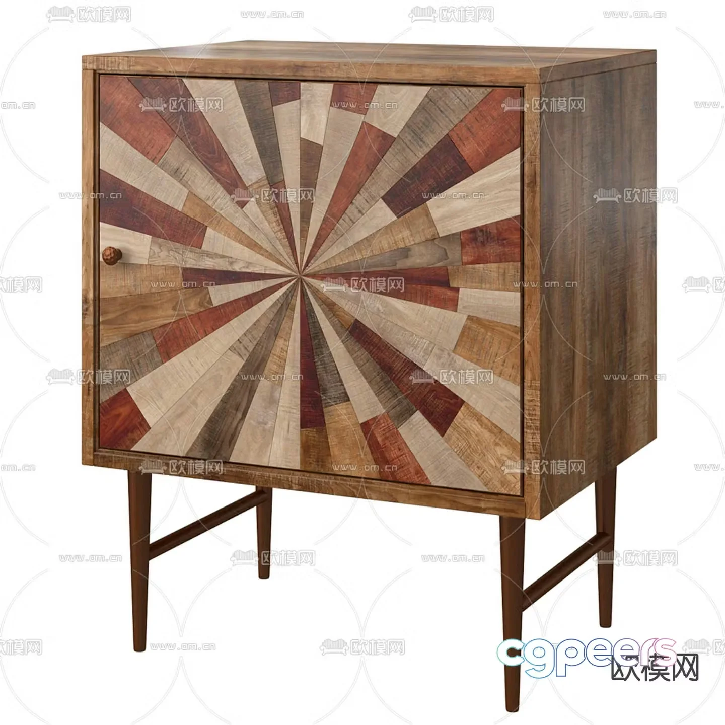 wabi-sabi bedside table 3d model