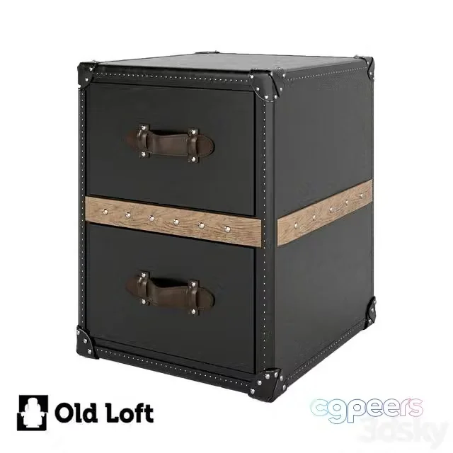 3ds Max Free – OM Cabinet Art Metal Black Steel in loft style