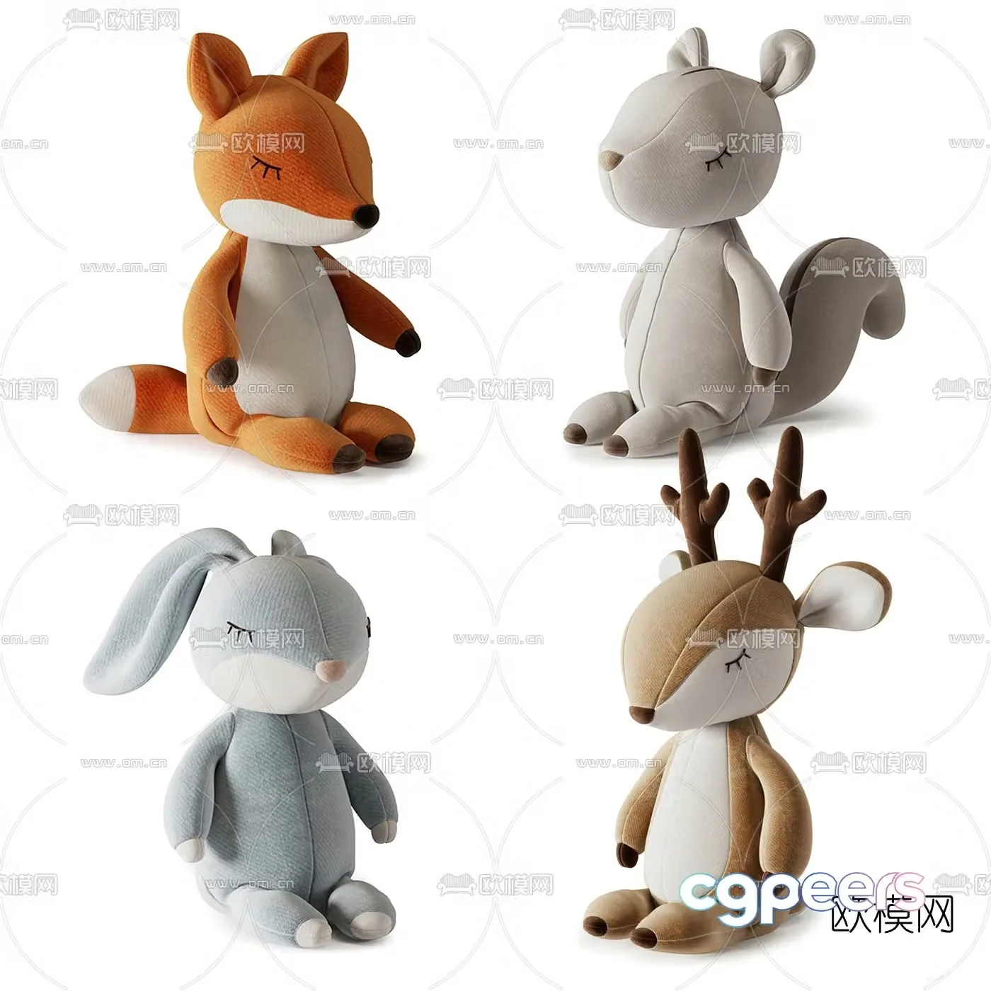 Modern children’s small animal puppet 3d model