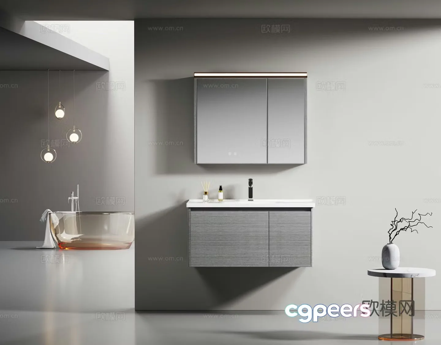 Bathroom cabinet bathroom sink modern bathroom cabinet Nordic bathroom cabinet 3d model