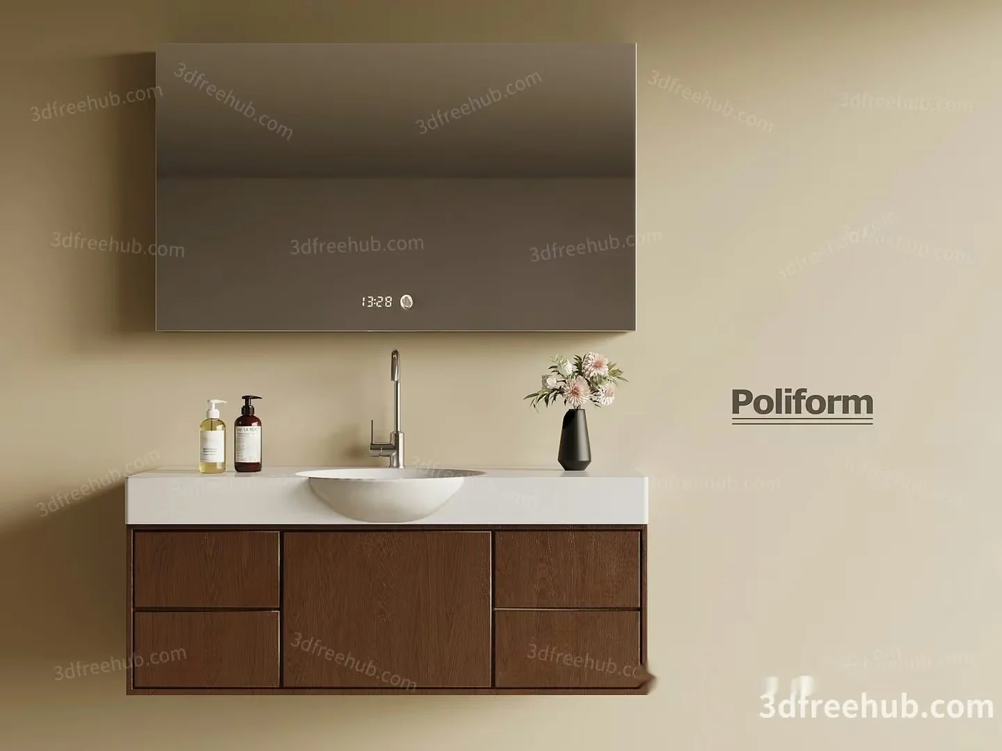 Modern Bathroom Vanity 3D Model – 20488 – VRAY Render