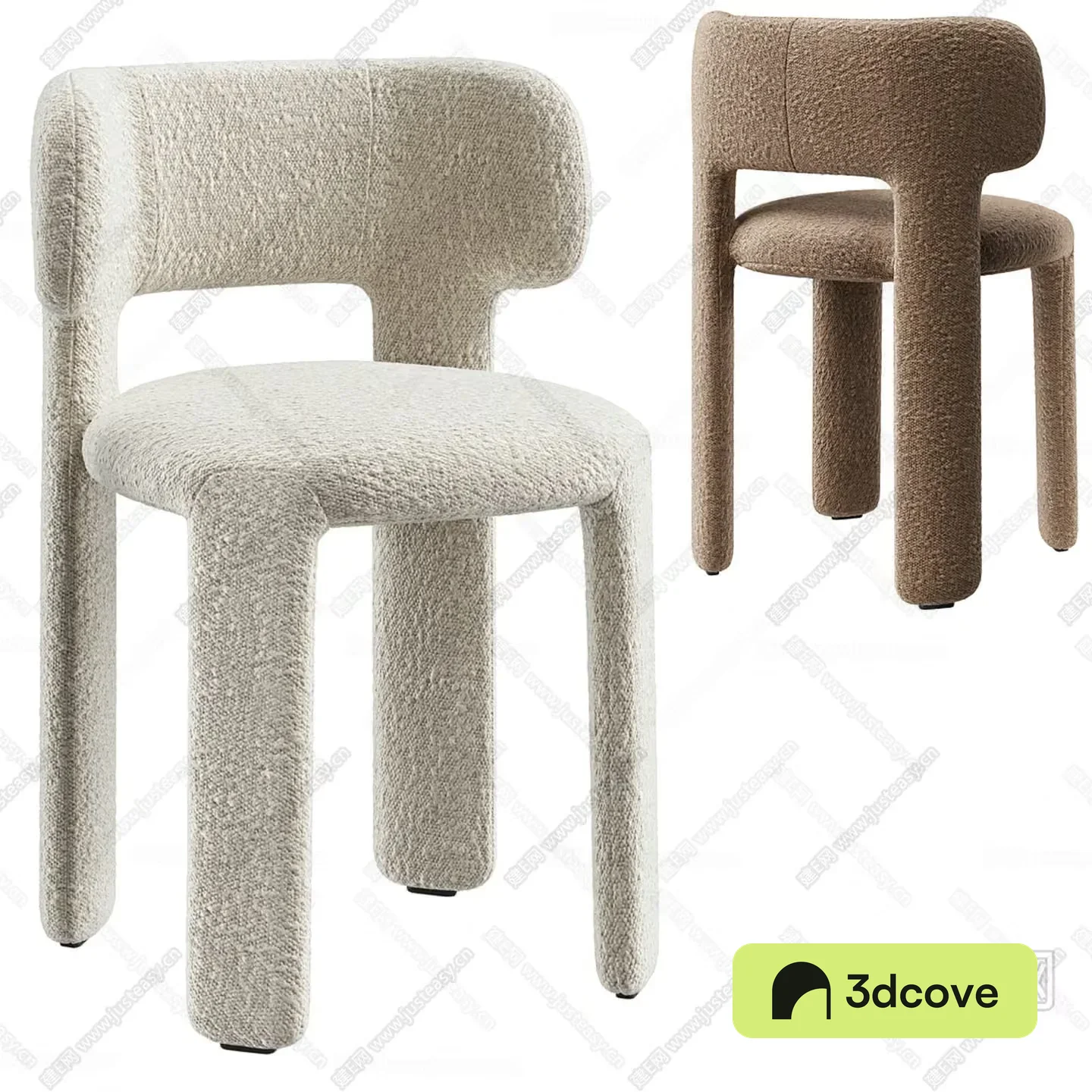 Furry Beige Chair