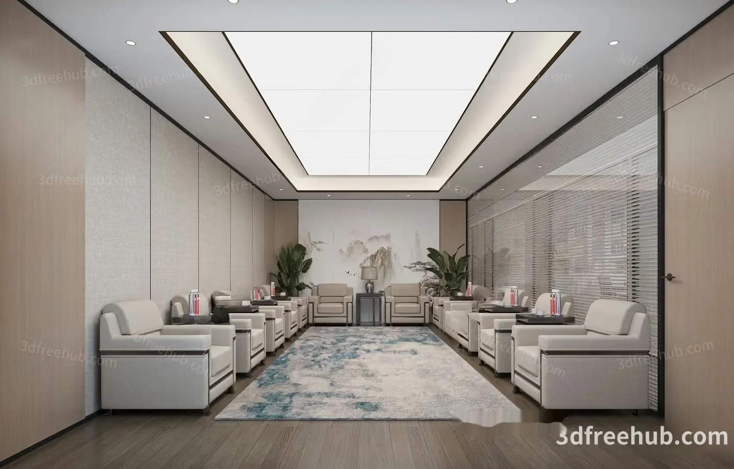Modern Living Room 3D Model – 22833 – VRAY Render