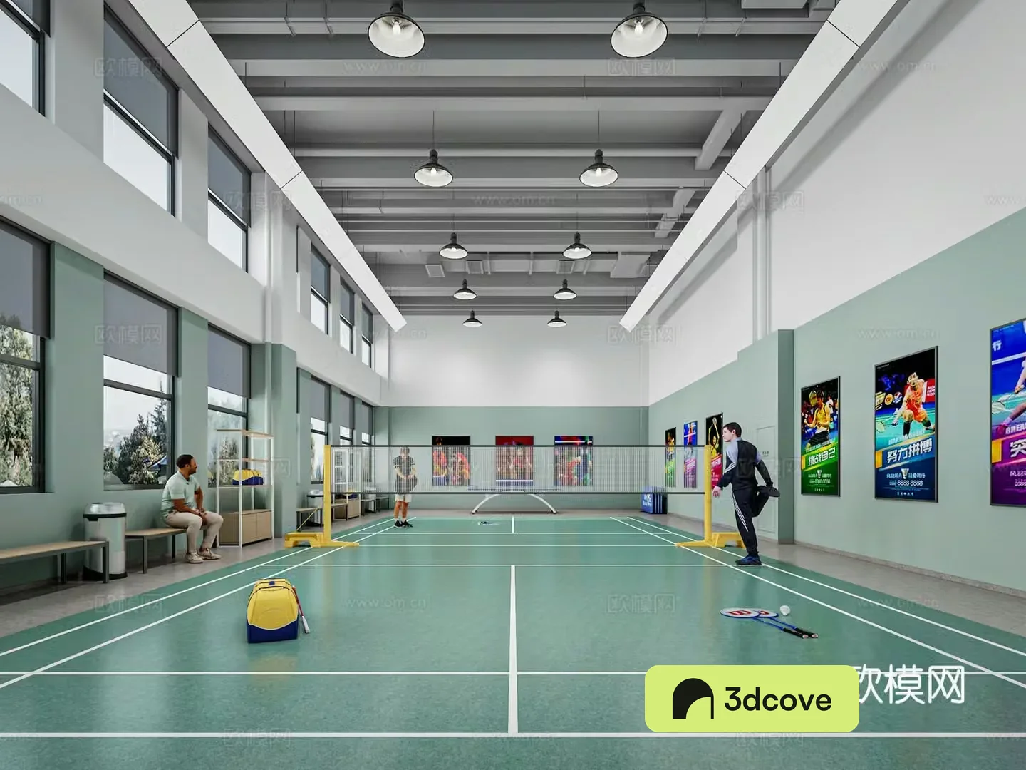 Modern badminton hall