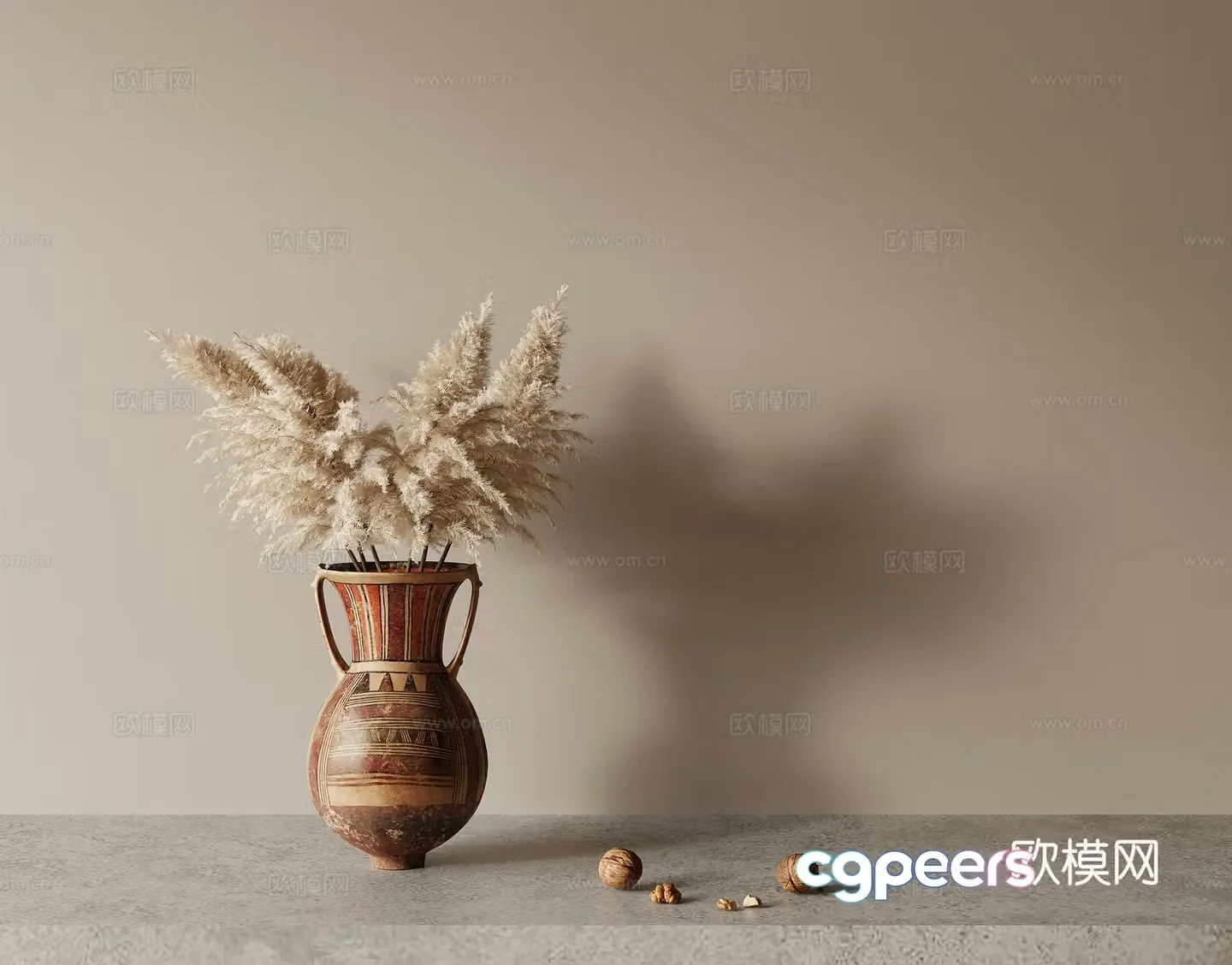 Potted vase 3d model