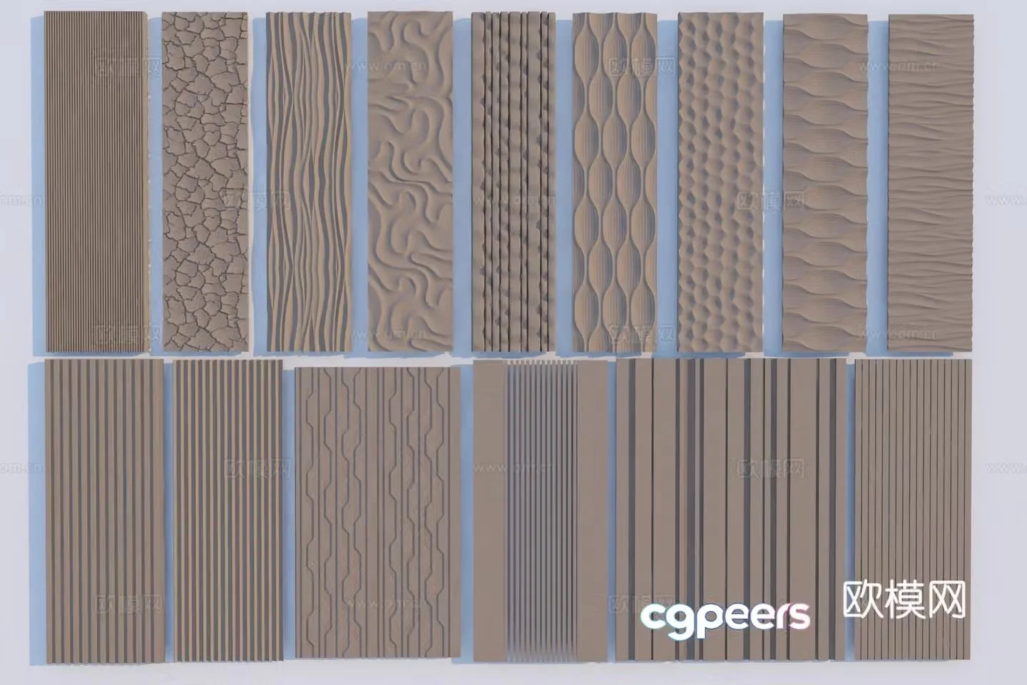 Modern wall panel 3d model