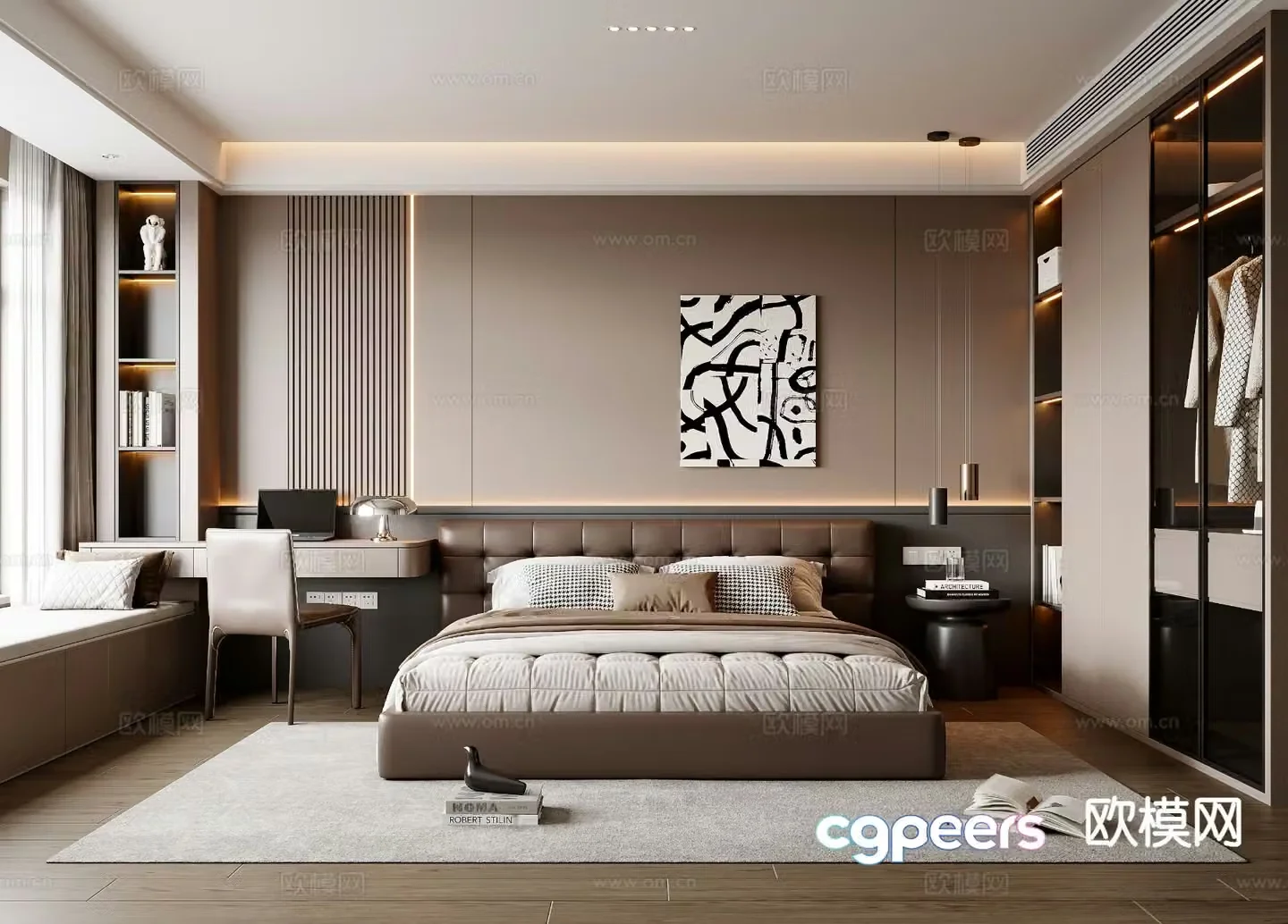 Italian style bedroom master bedroom 3d model