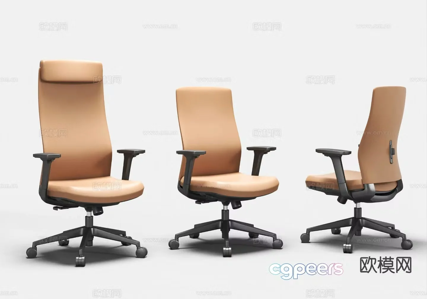 Modern office chair swivel chair boss chair 3d model