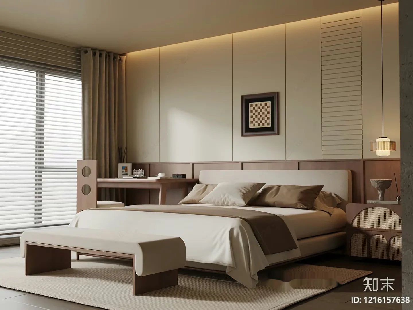 Modern Bedroom Design 3D Model – 15338 – VRAY Render