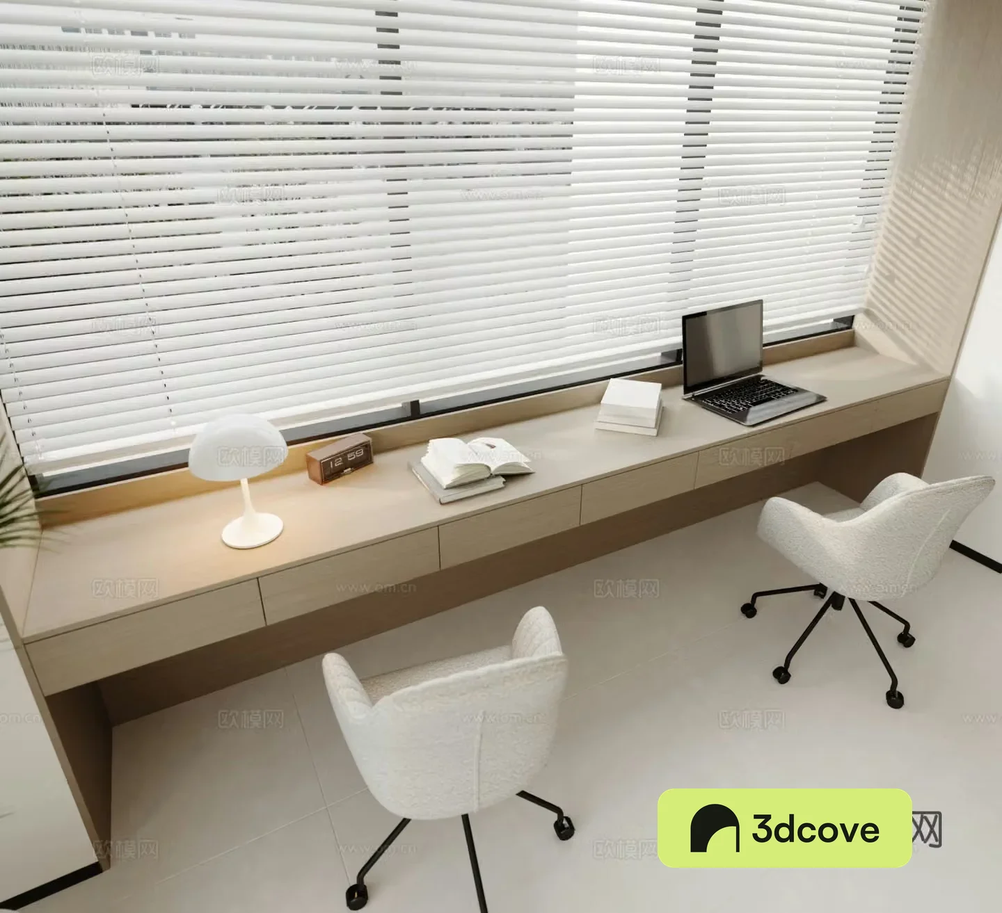 Modern desk and chair