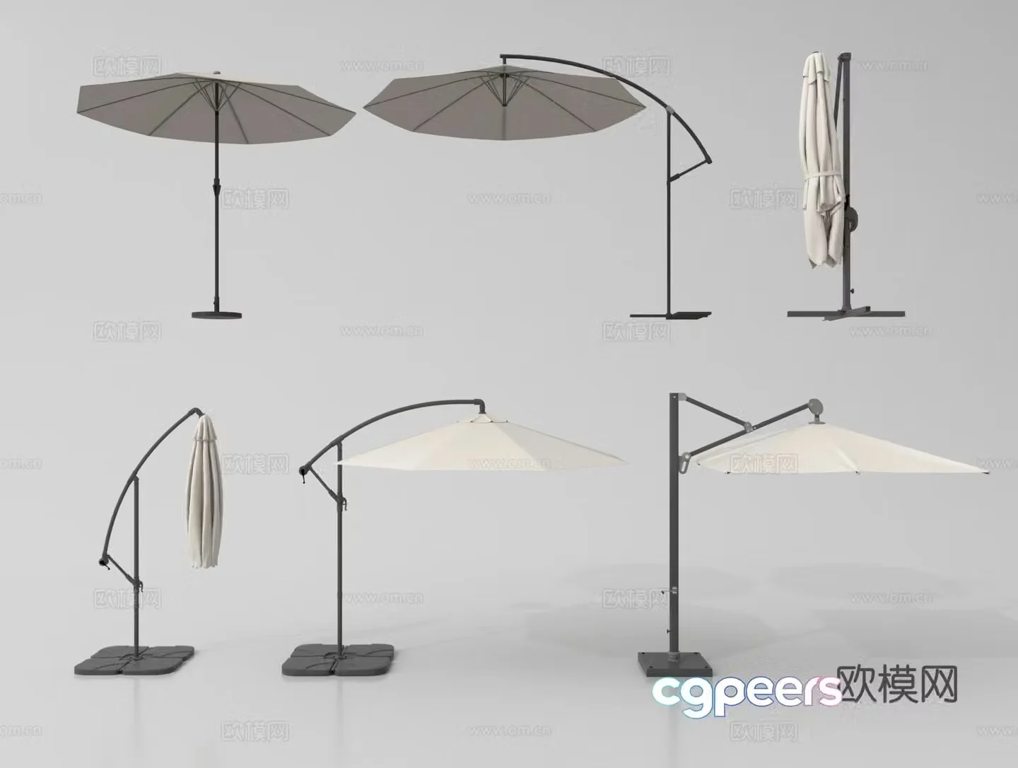 Awning Parasol Floor umbrella 3D Model