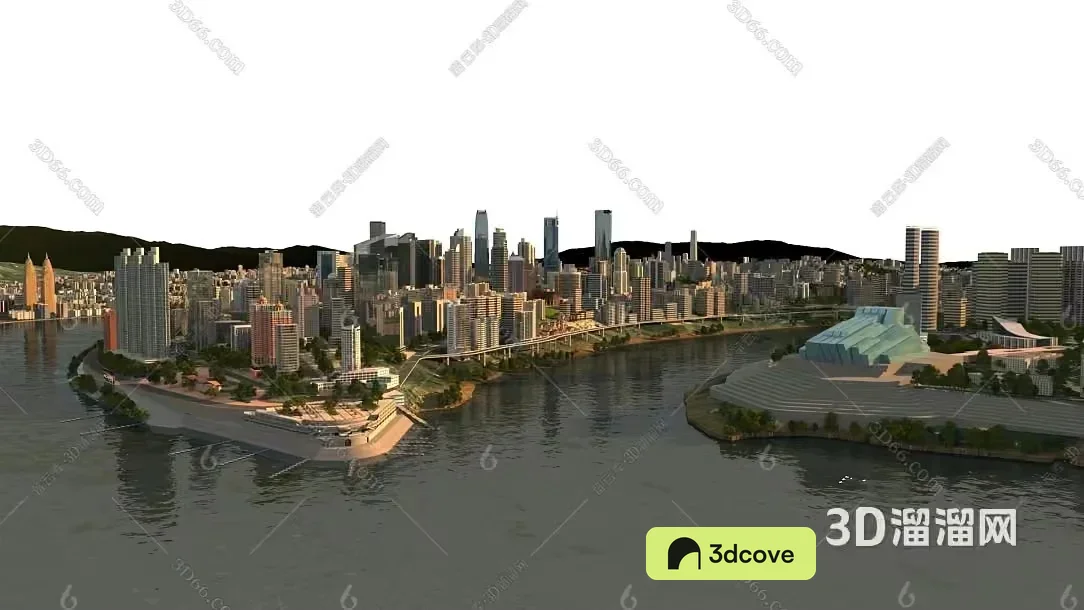 The Main Subject Is A Cityscape With A River Featuring A 3