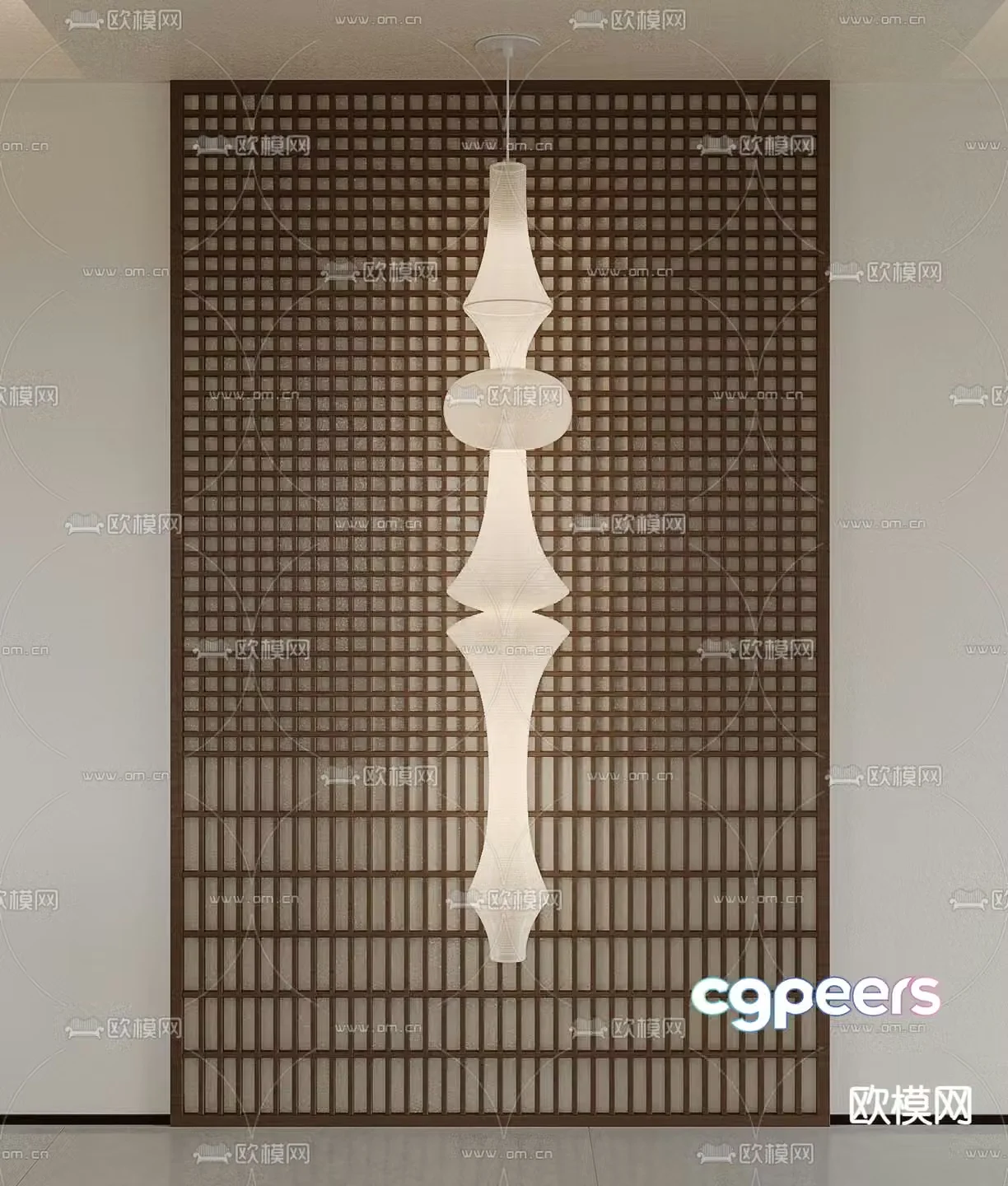 wabi-sabi chandelier 3d model