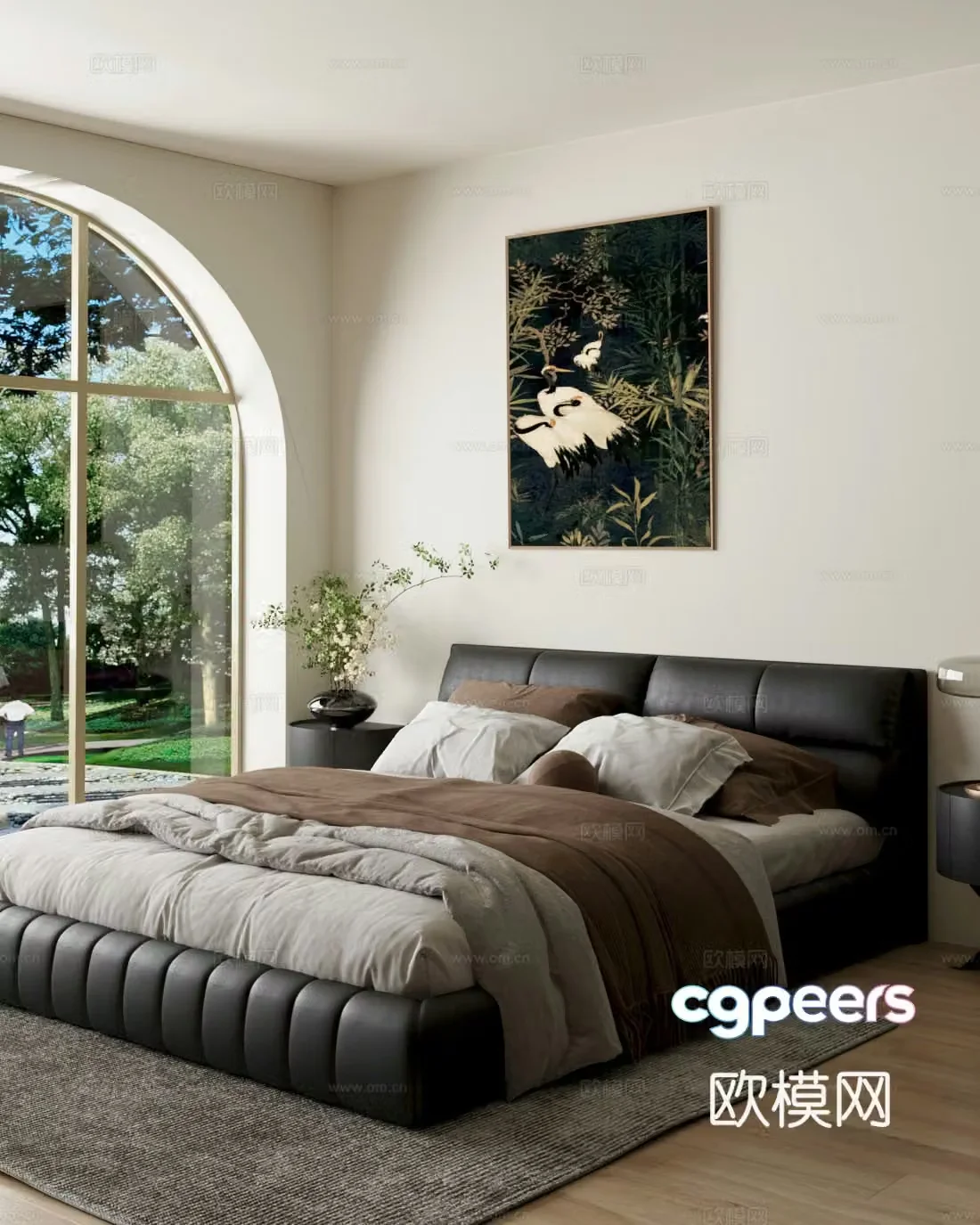 Modern home bedroom_Home bedroom 3D model
