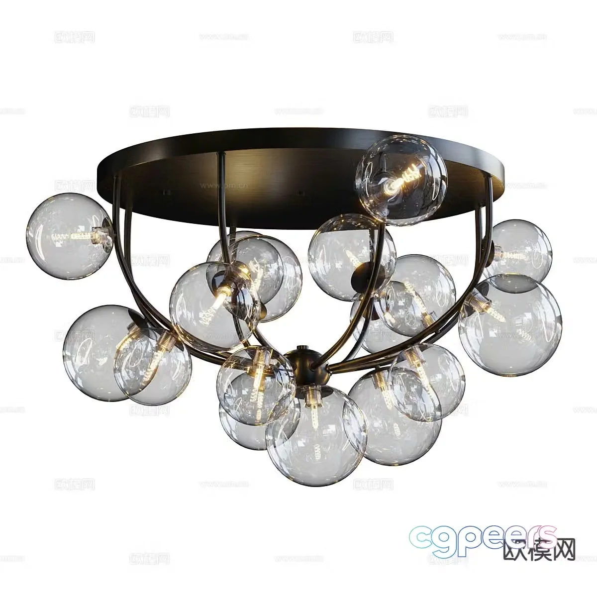 Light luxury ceiling lamp living room lamp 3d model