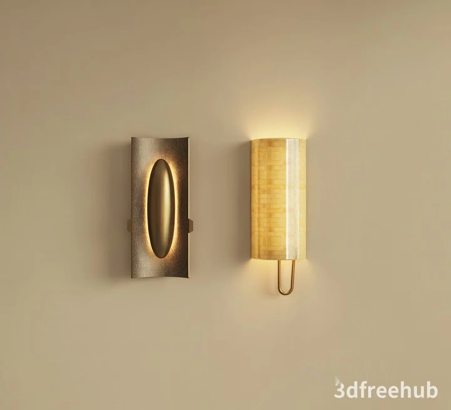 Gold Light Fixture 3D Model – 18849 – VRAY Render