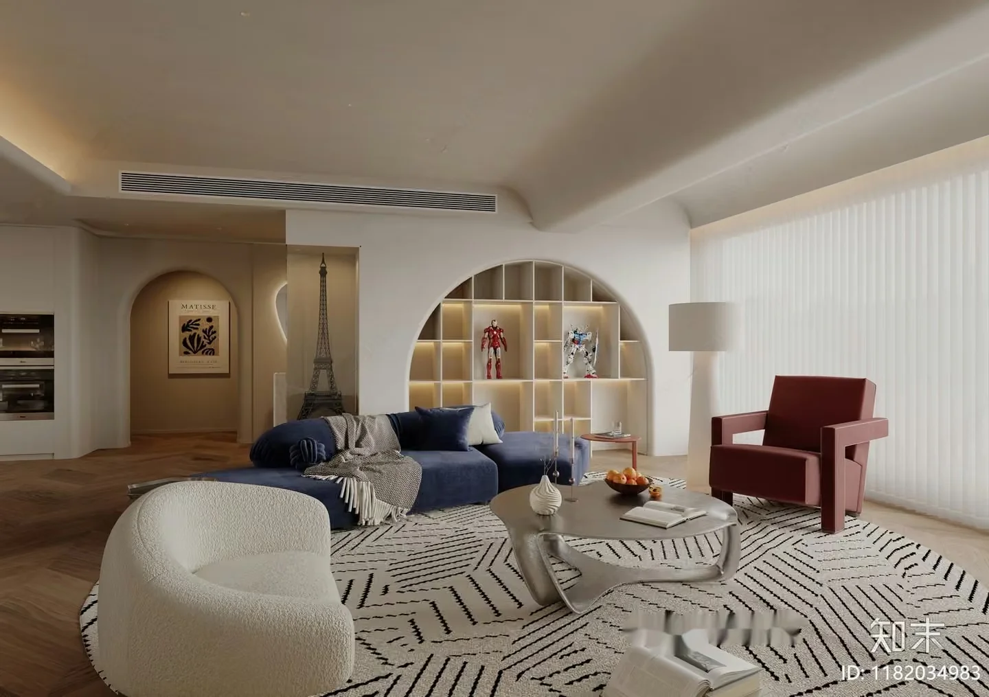 Modern Living Room 3D Model – 16866 – CORONA Render