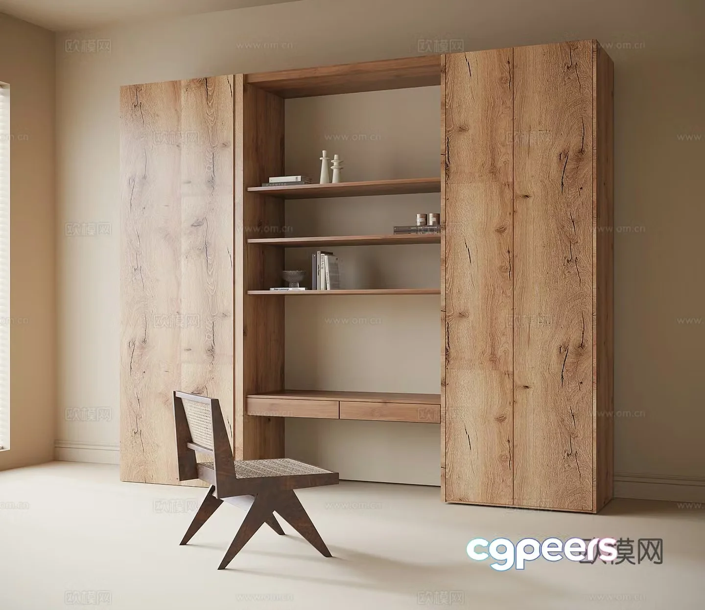 Modern desk cabinet 3d model
