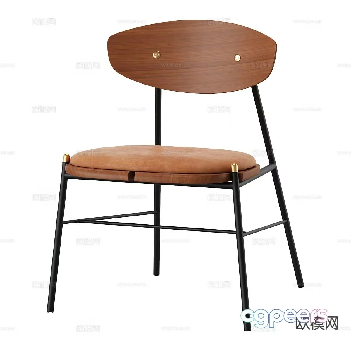 Modern chair single chair dining chair 3d model