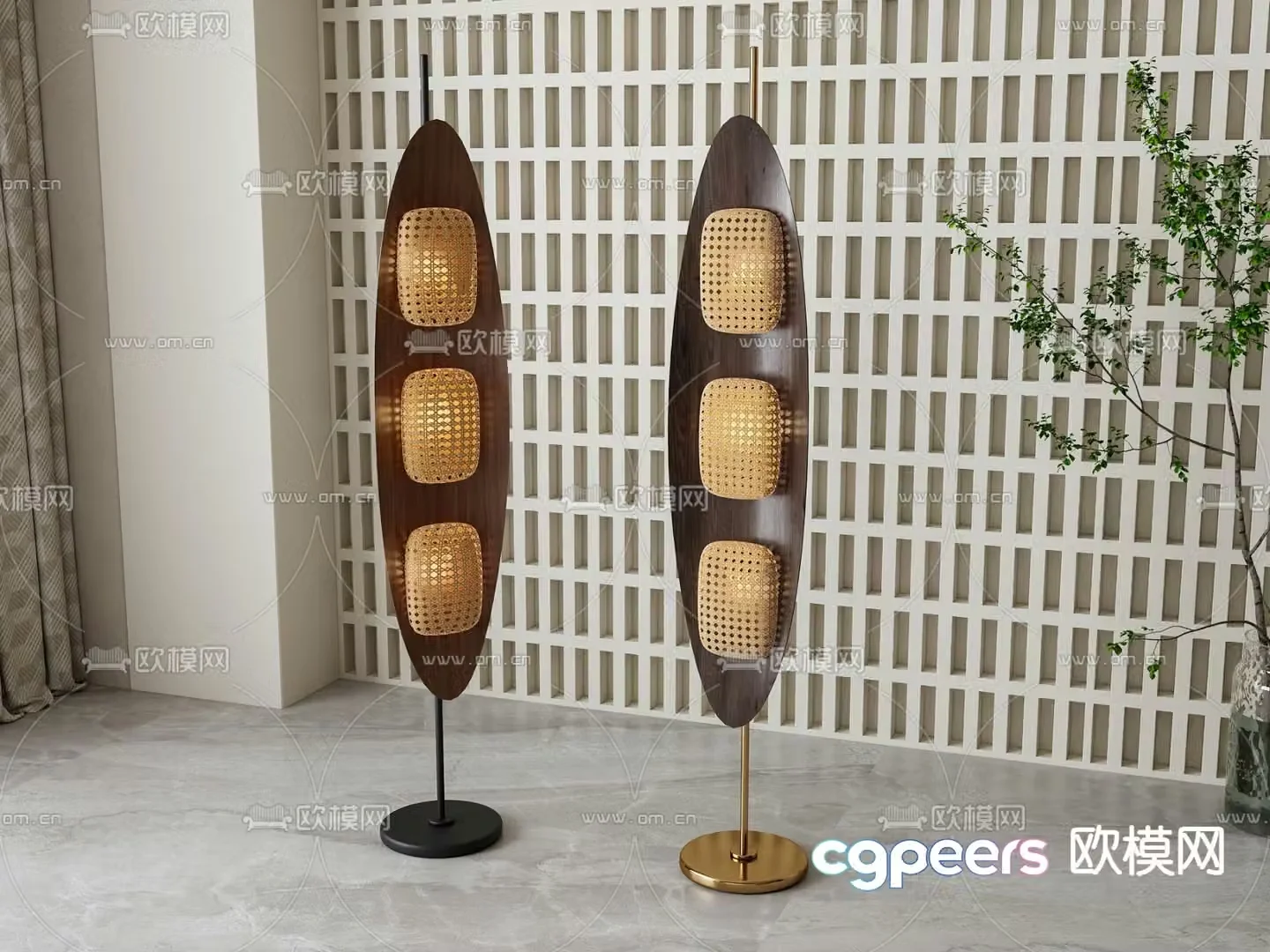 Nordic floor lamp 3d model