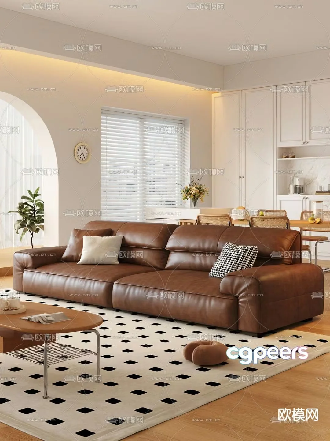 Medieval style sofa double sofa 3d model