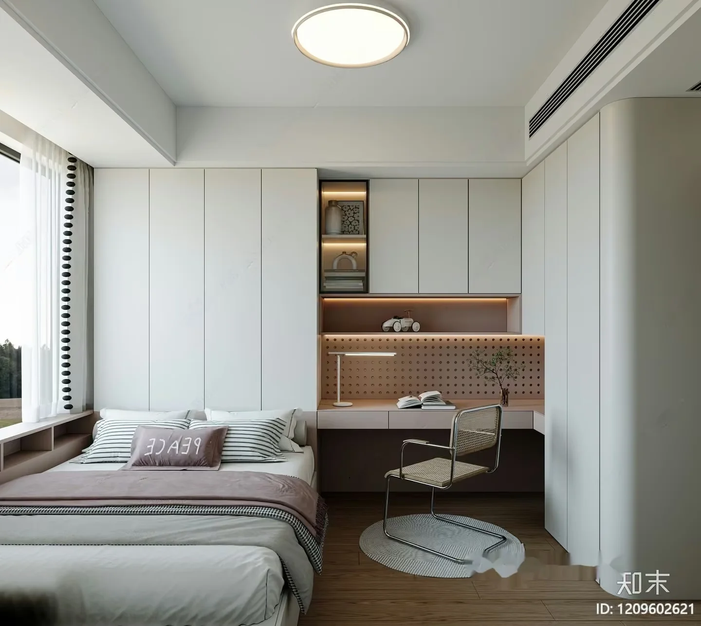 Modern Bedroom 3D Model – 9665 – VRAY Render