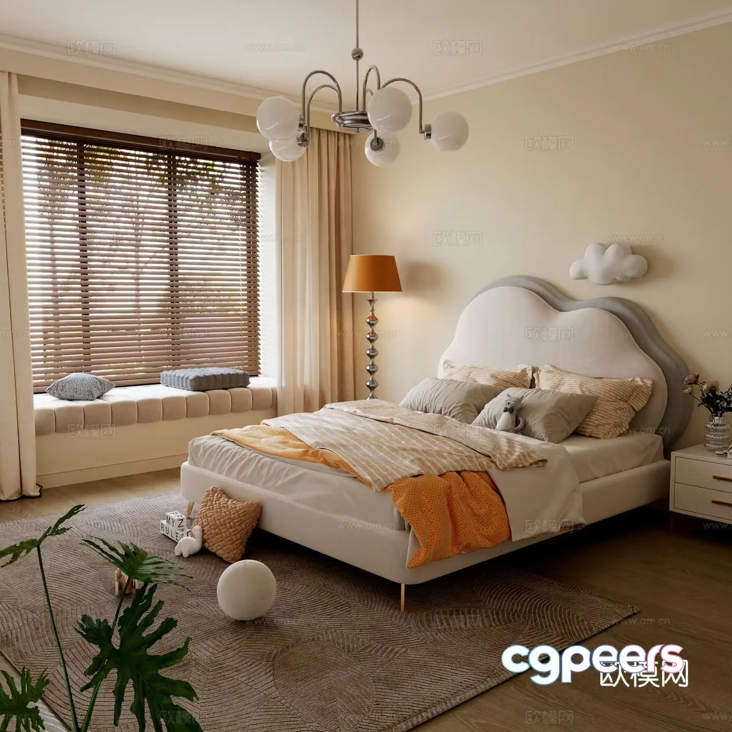 French style children’s bed 3d model