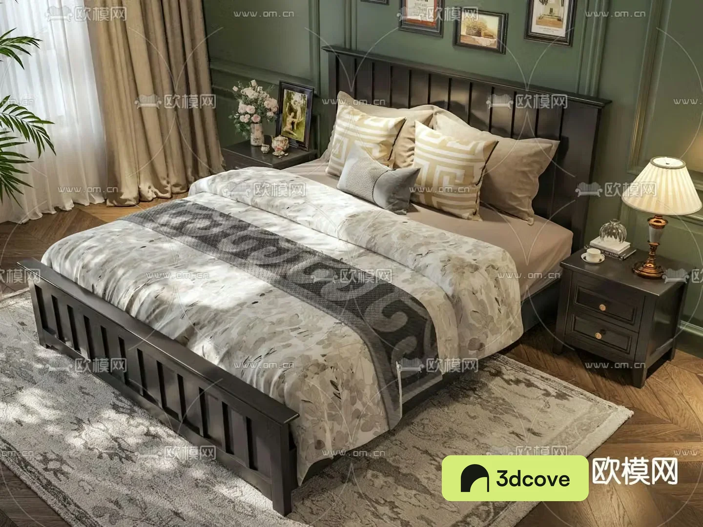 American double bed