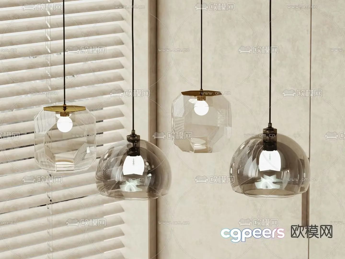Chandelier glass chandelier 3d model