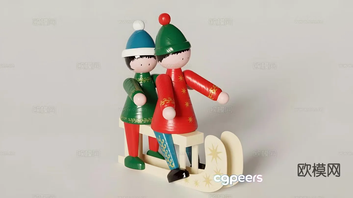 cartoon doll children’s doll toy 3d model