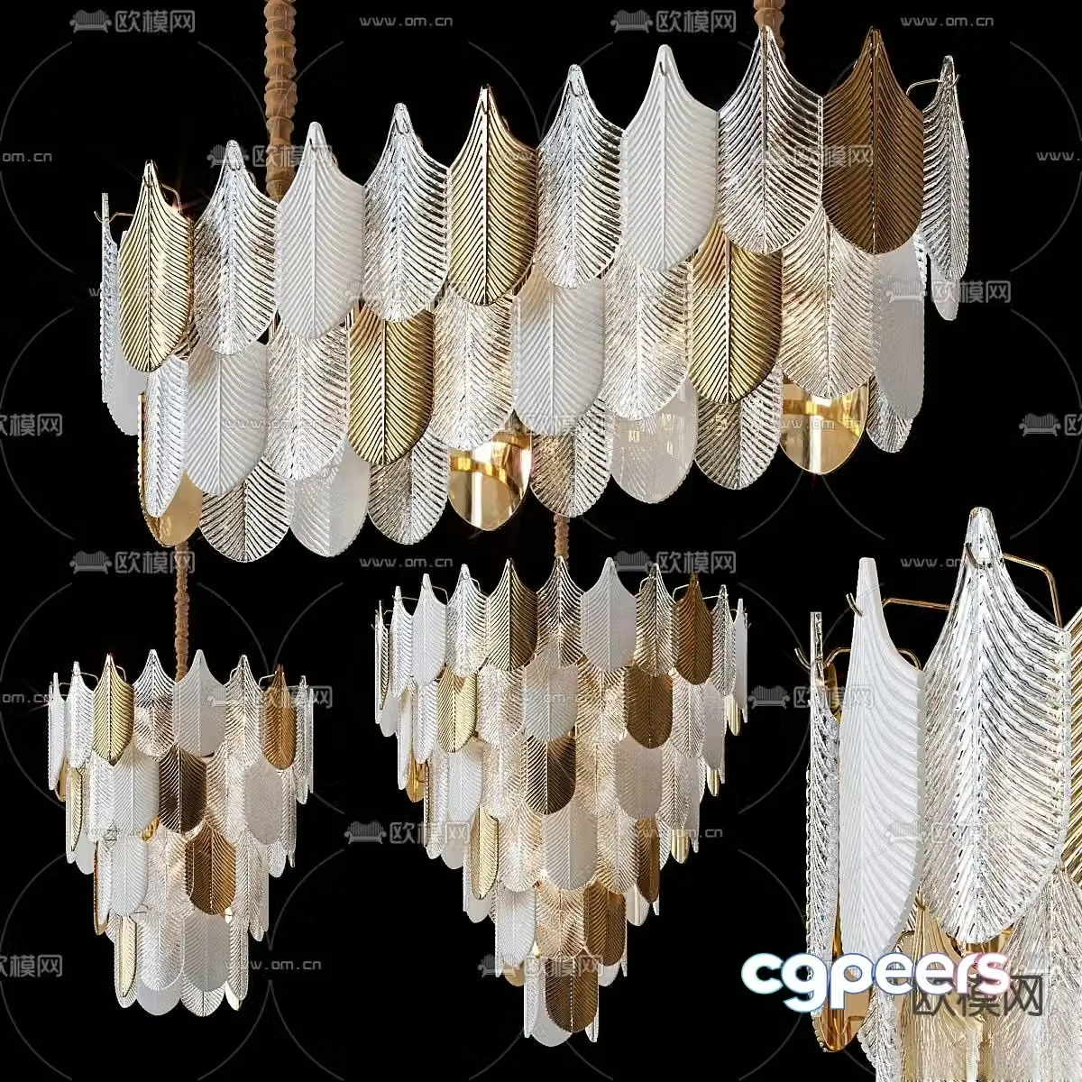 Lampatron Crystal Lamp Lobby Chandelier 3D Model