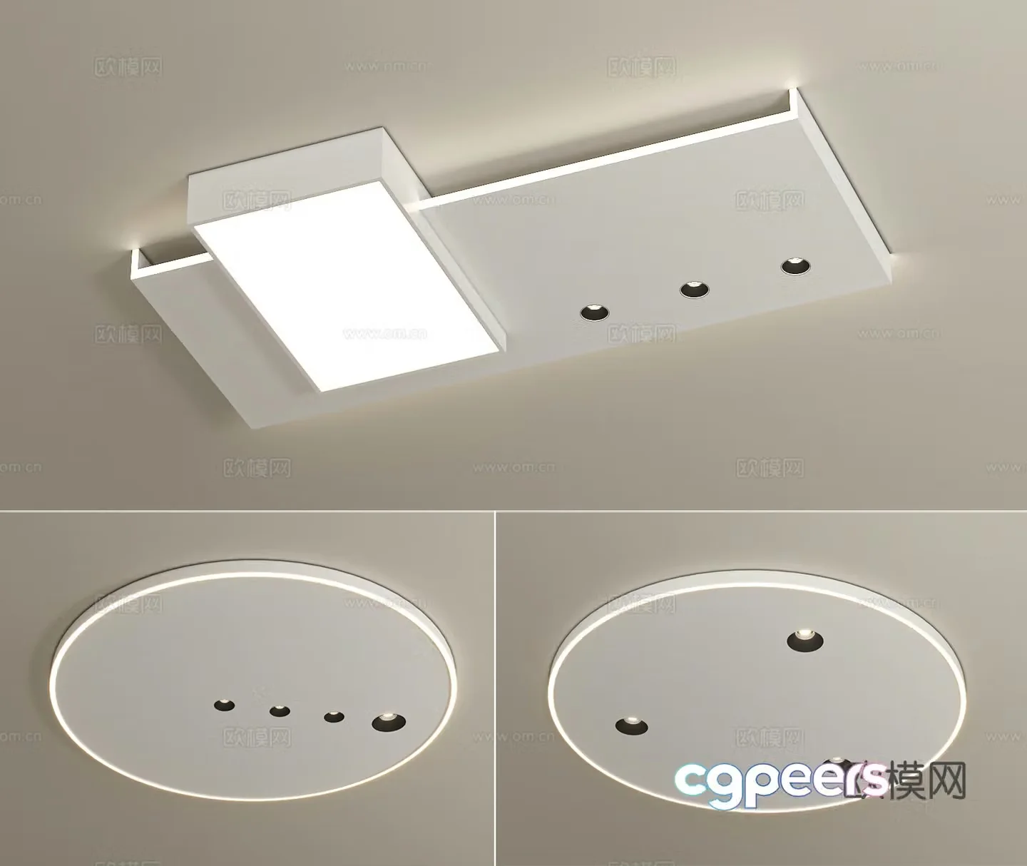Minimalist ceiling lamp bedroom lamp 3d model