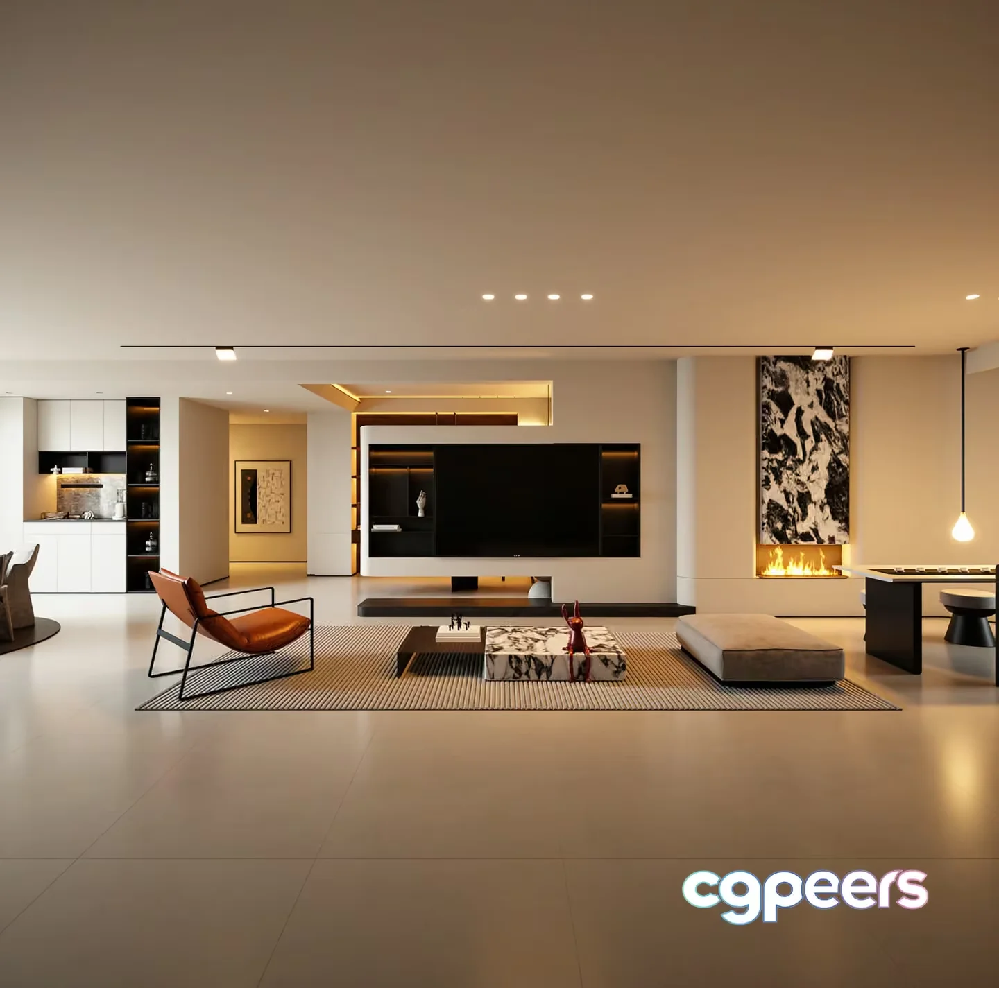 Modern Living Room 3D Model – 10178 – VRAY Render