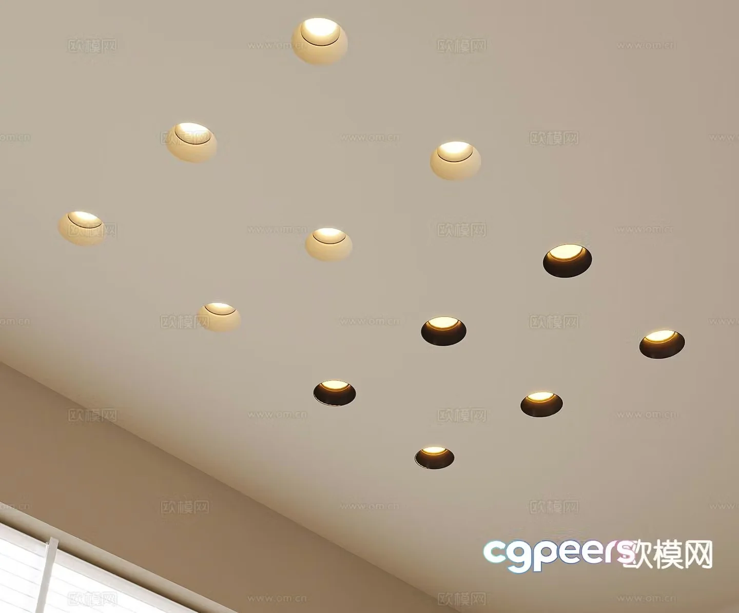 Minimalist downlight frameless downlight recessed downlight 3D model