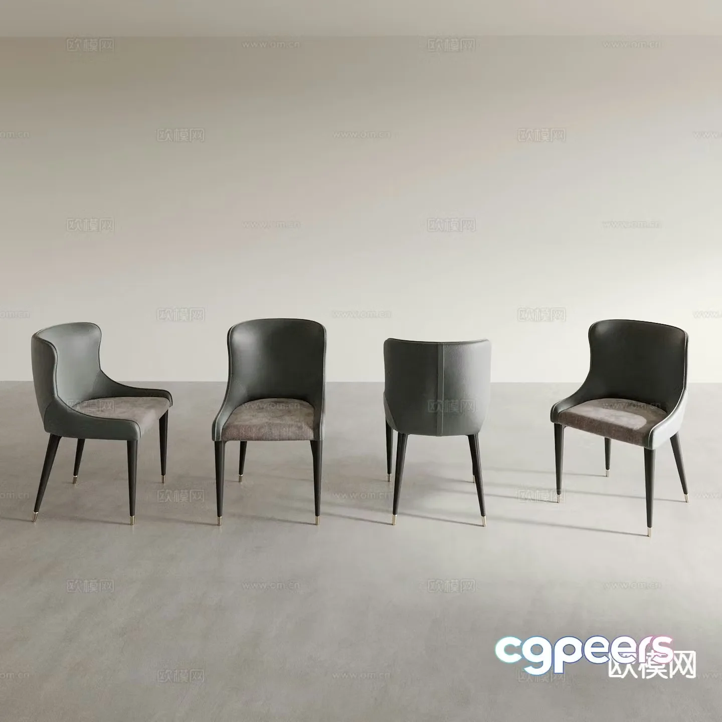 Modern chair dining chair 3d model
