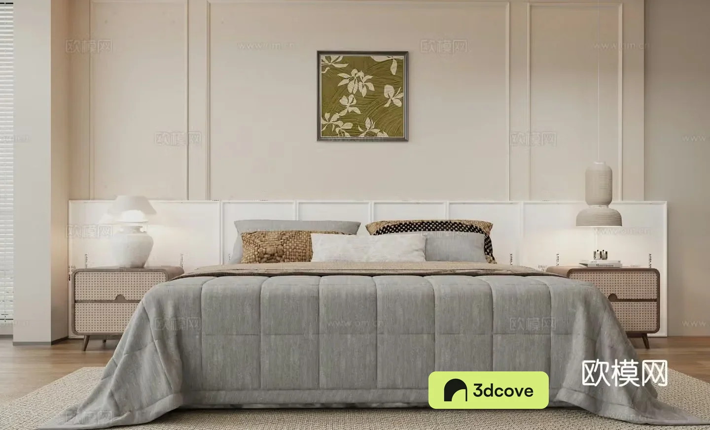 French double bed