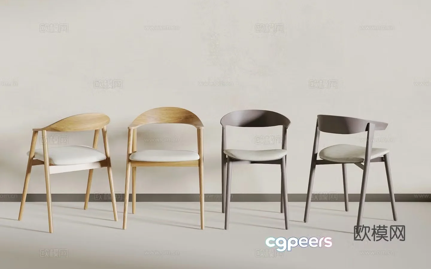 New Chinese dining chair 3D model