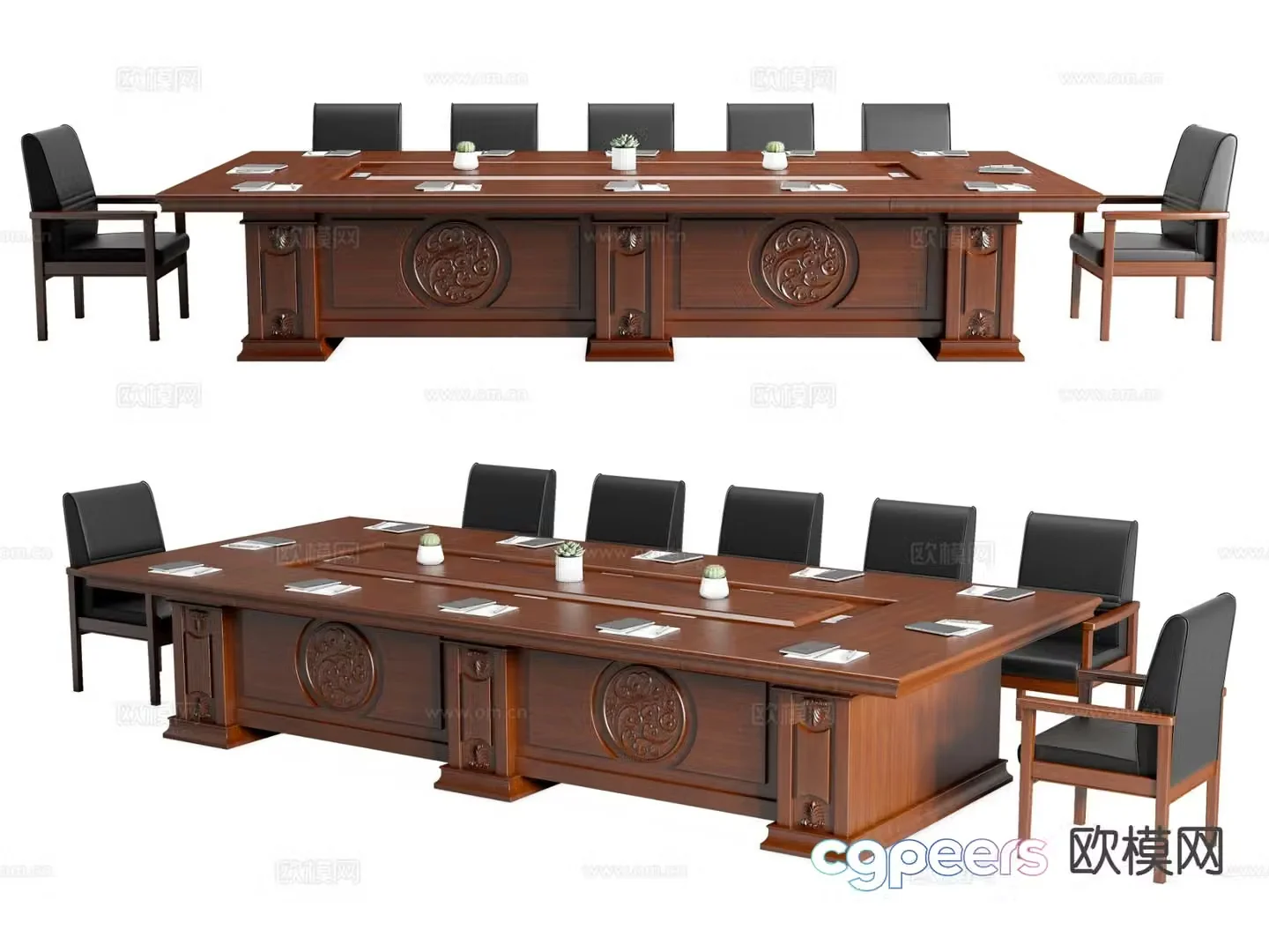 Modern conference tables and chairs Party and government agency conference table 3D model