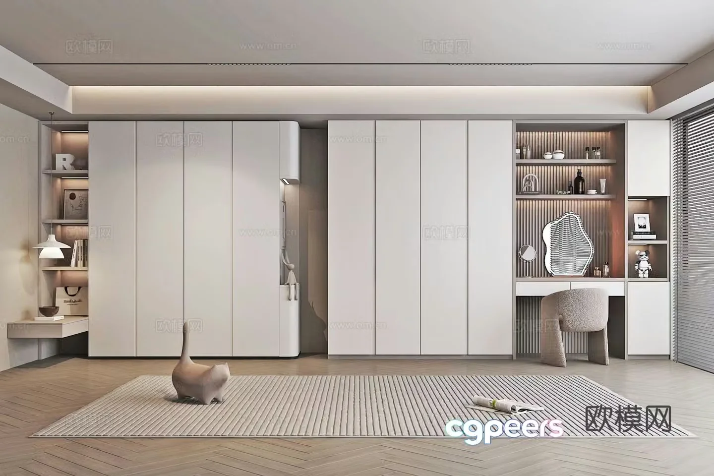 Modern wardrobe dresser 3d model