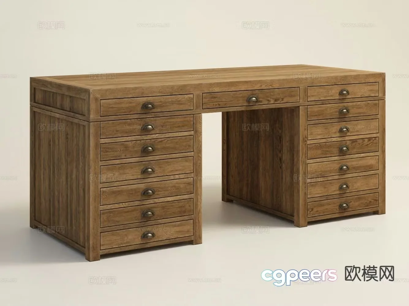wabi-sabi desk writing desk computer desk 3d model