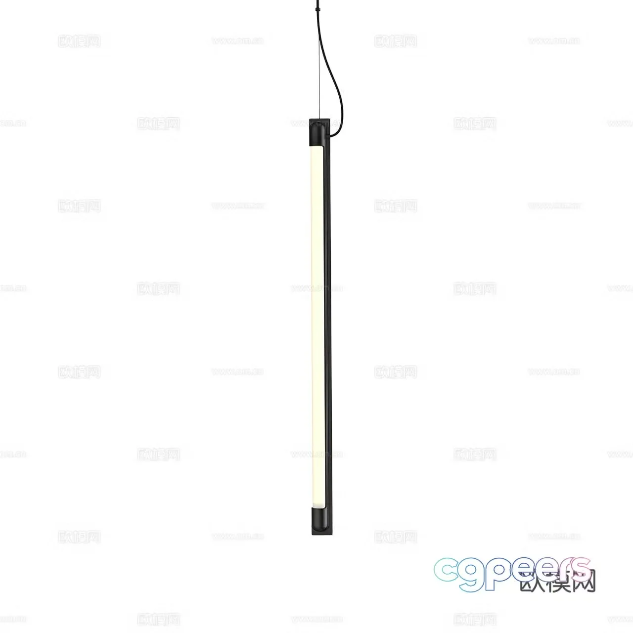 Muuto Minimalist Chandeliers Decorative Chandeliers Long Strip Chandeliers Glass Chandeliers Restaurant Chandeliers 3D Model