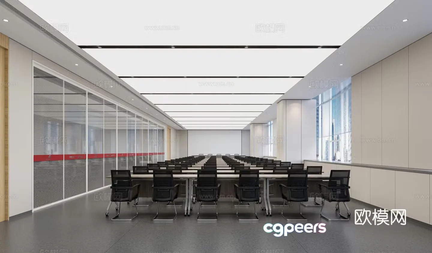 Modern conference room 3D model 3D model