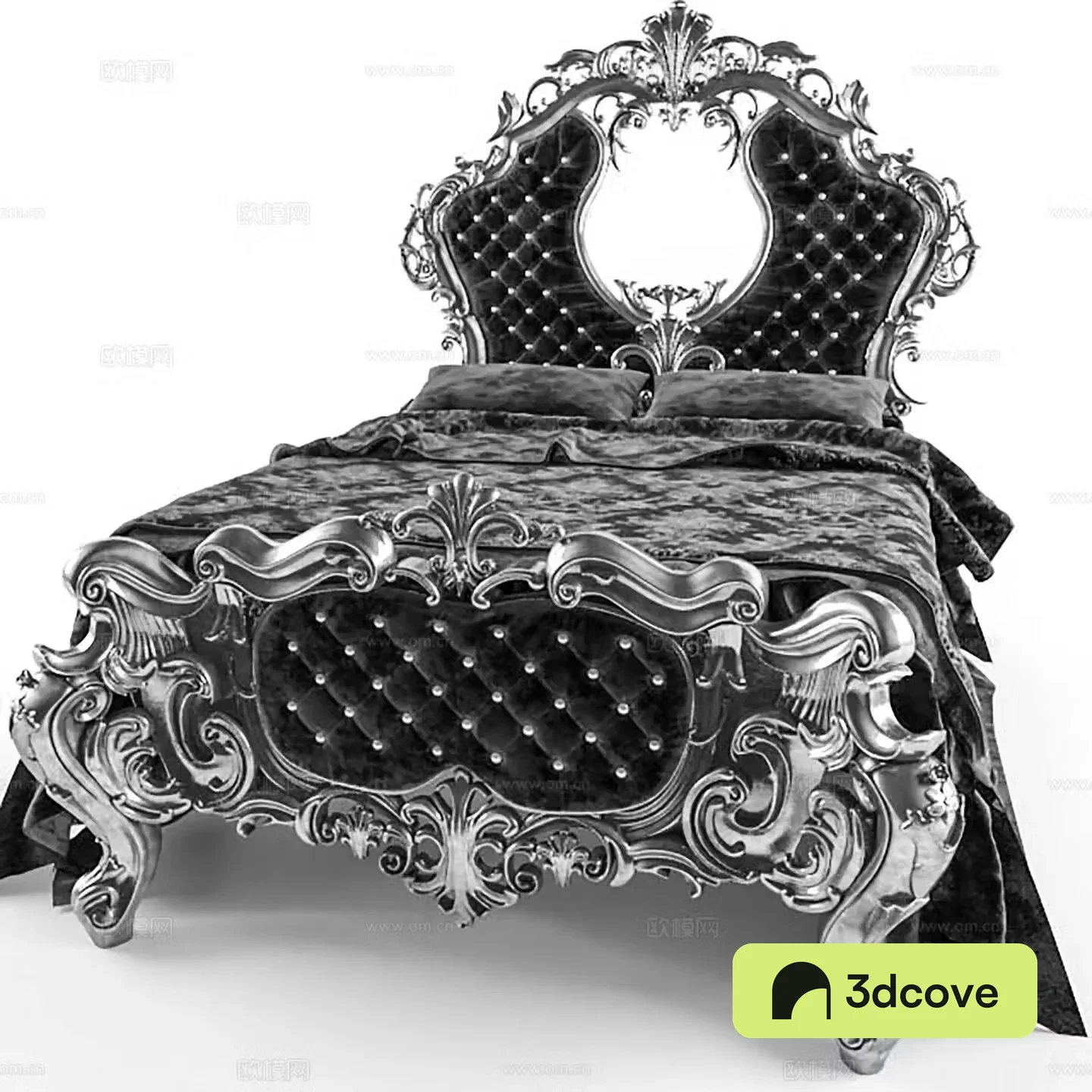 Simple European double bed