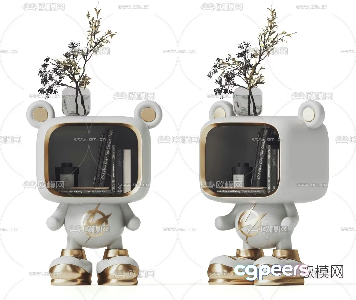 Modern children’s bedside table 3d model
