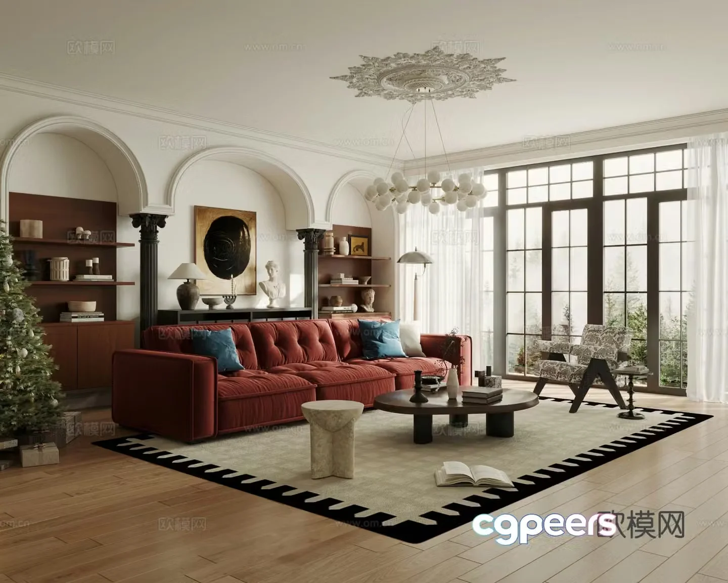 French living room 3d model