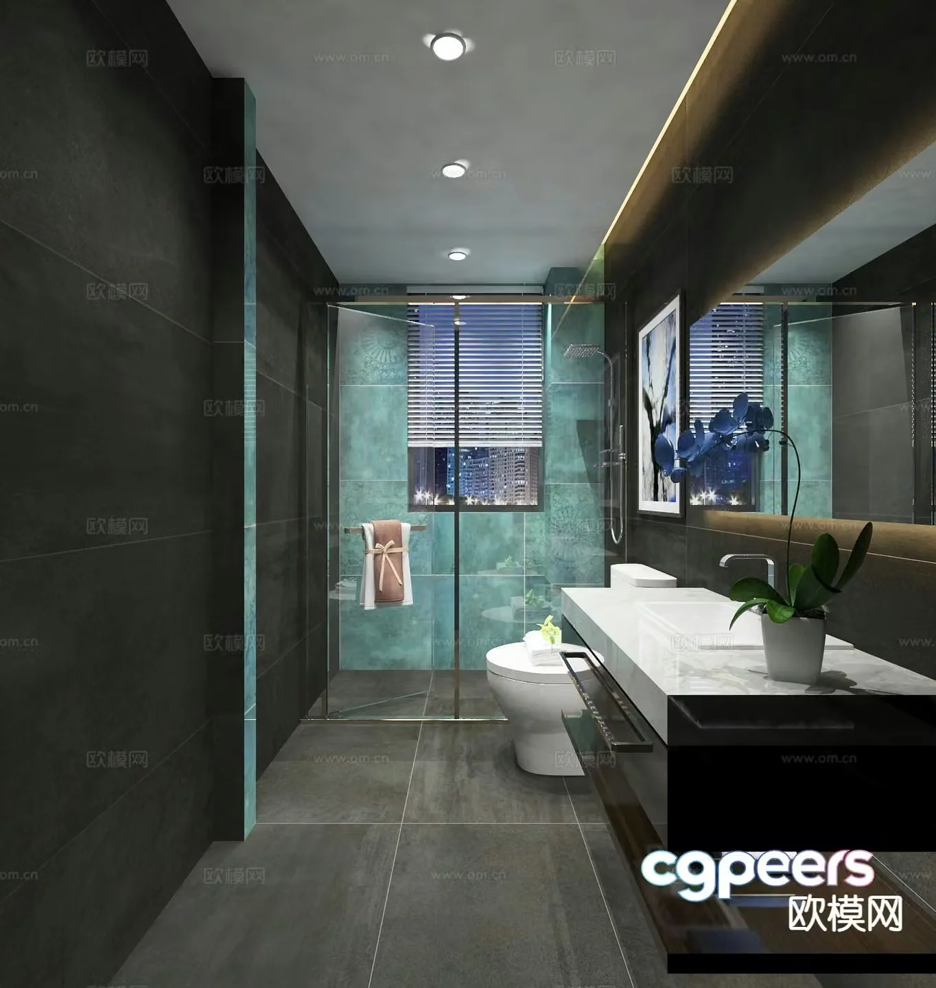 Postmodern bathroom bathroom 3d model