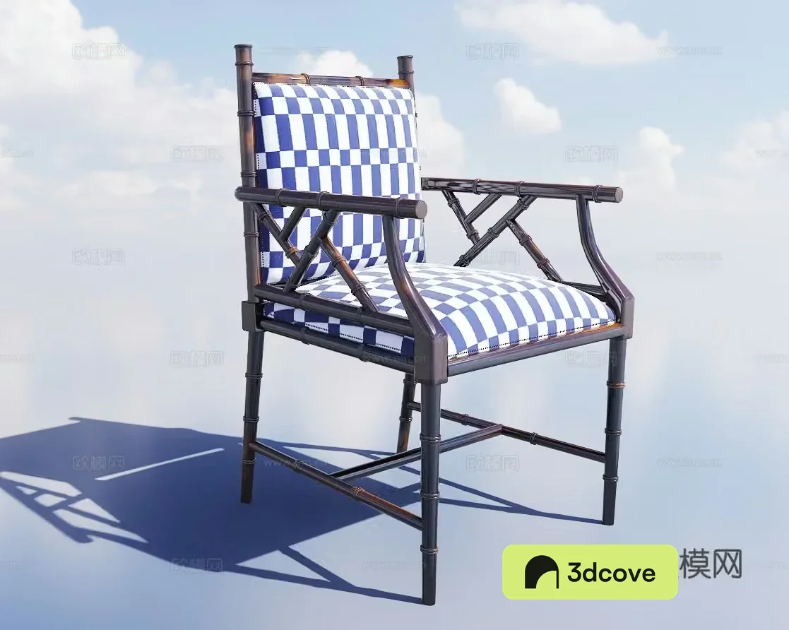 New Chinese style armchair dining chair solid wood chair