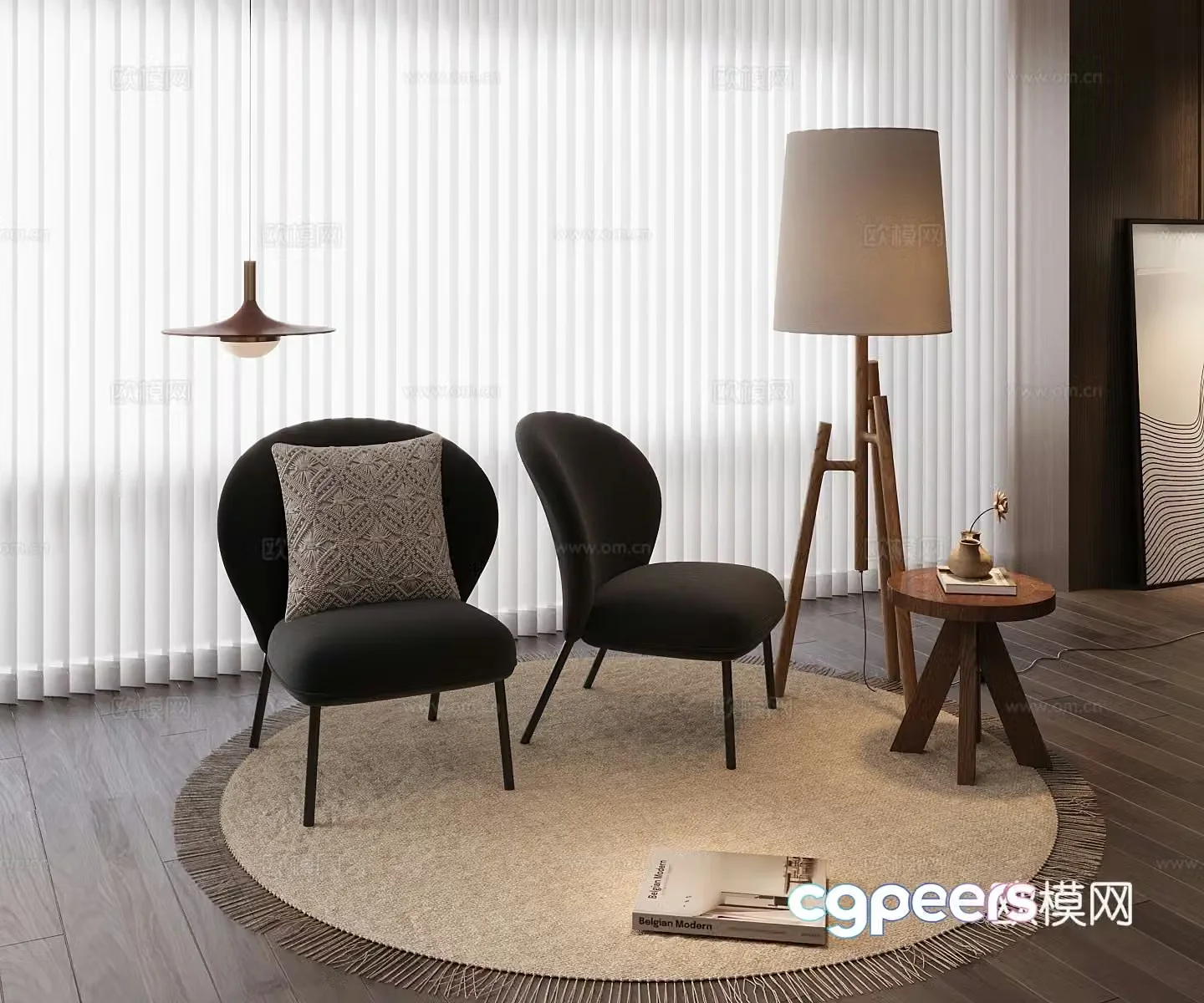 Italian single chair 3d model